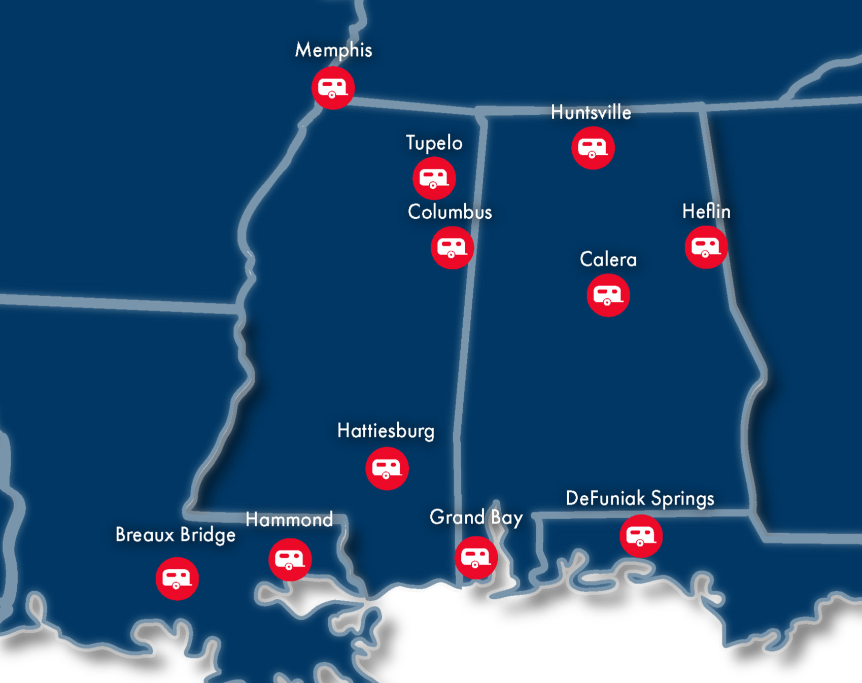 Great American RV Superstore | Locations Map